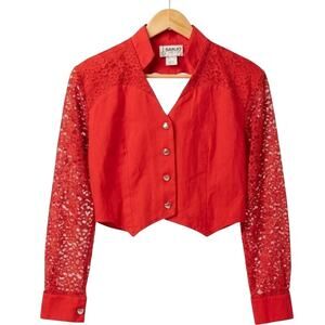 Vintage 80s Banjo Western Heart Jacket S